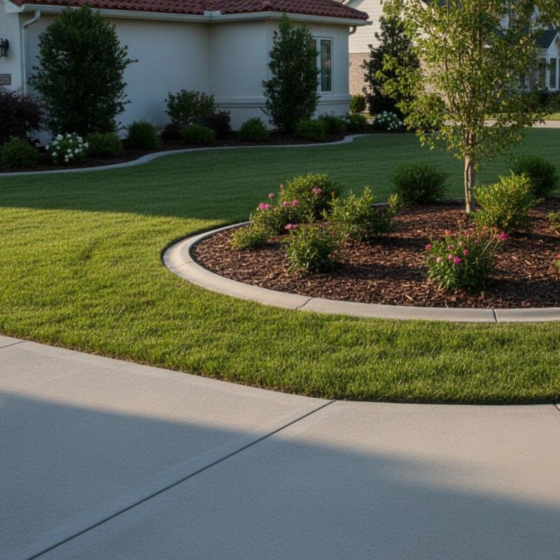 Flowerbed Curbing Installation