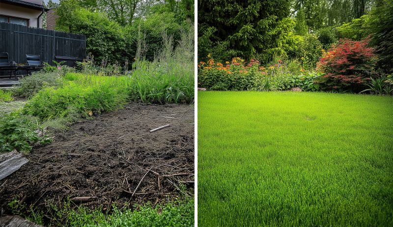 Before and After Lawn Restoration
